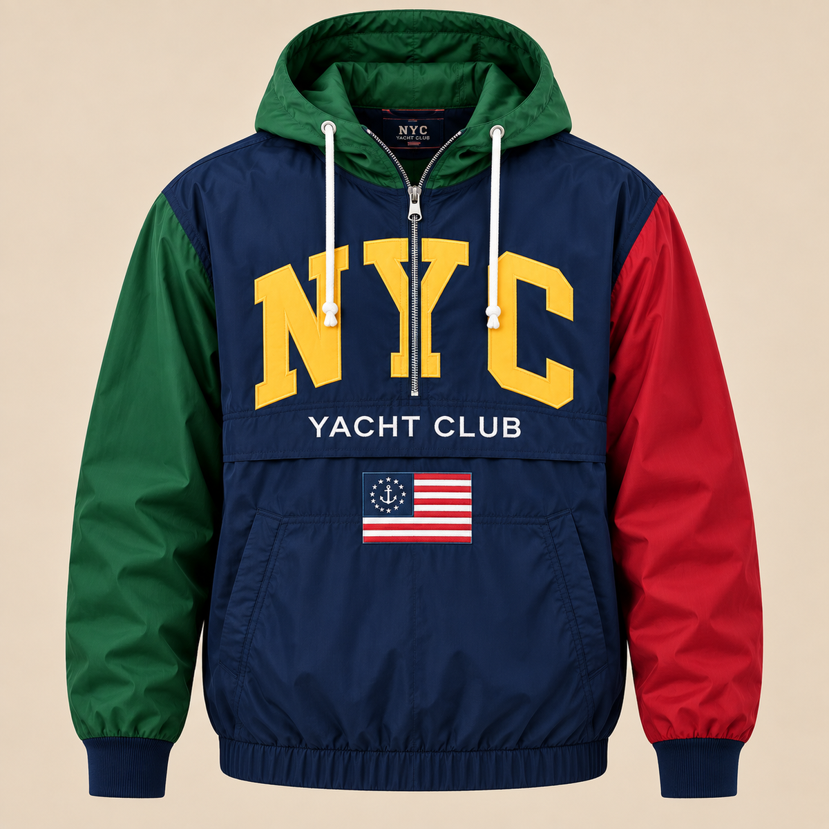The Yacht Club Off Shore Windbreaker(Blue/Red/Green)