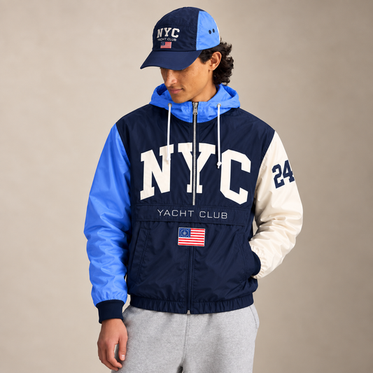 The Yacht Club Off Shore Winbreaker(Blue/Sky Blue/Ivory)
