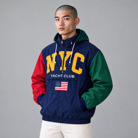 The Yacht Club™ Windbreaker (Blue/Red/Green)